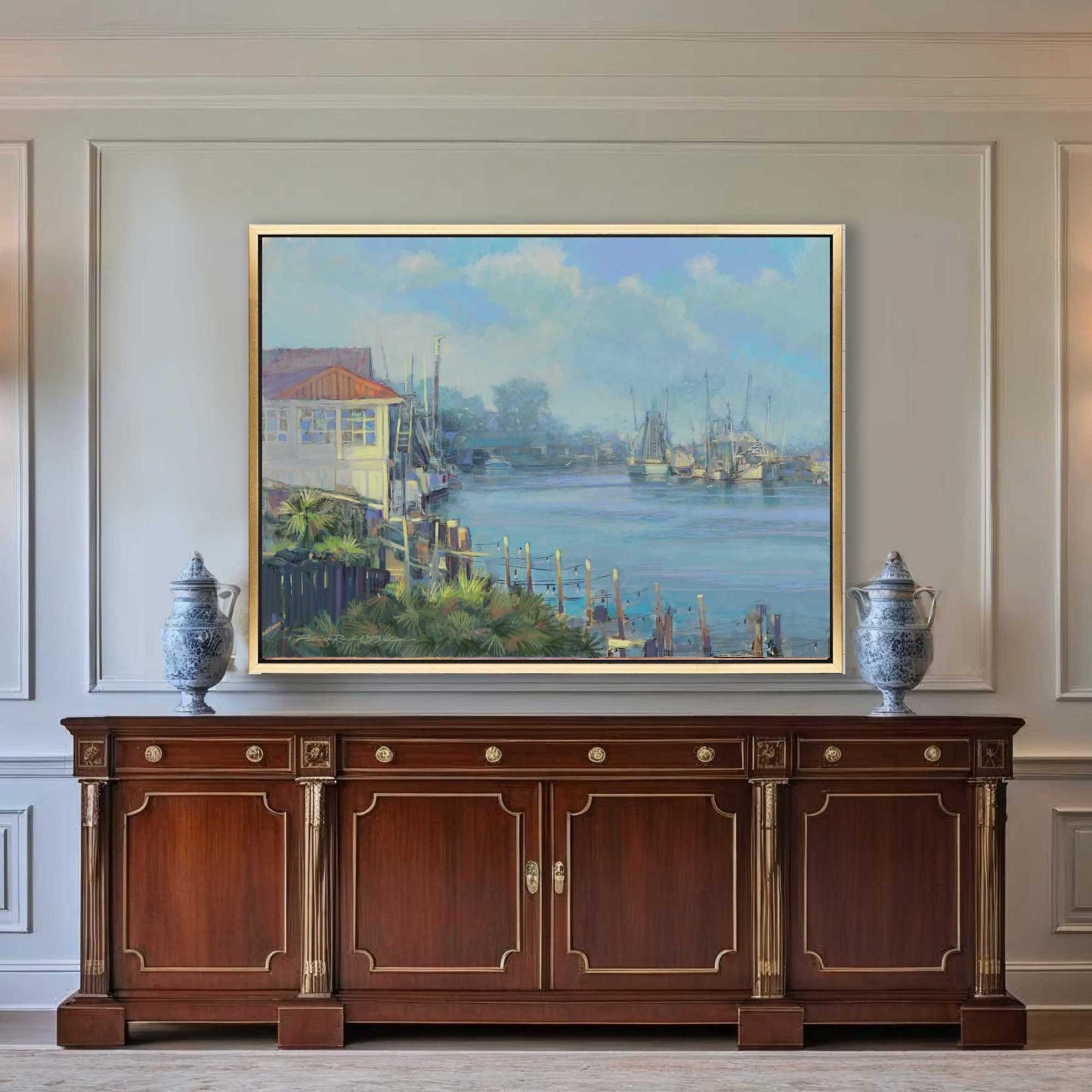 Fog Lifting over the Shrimpers, Shem Creek