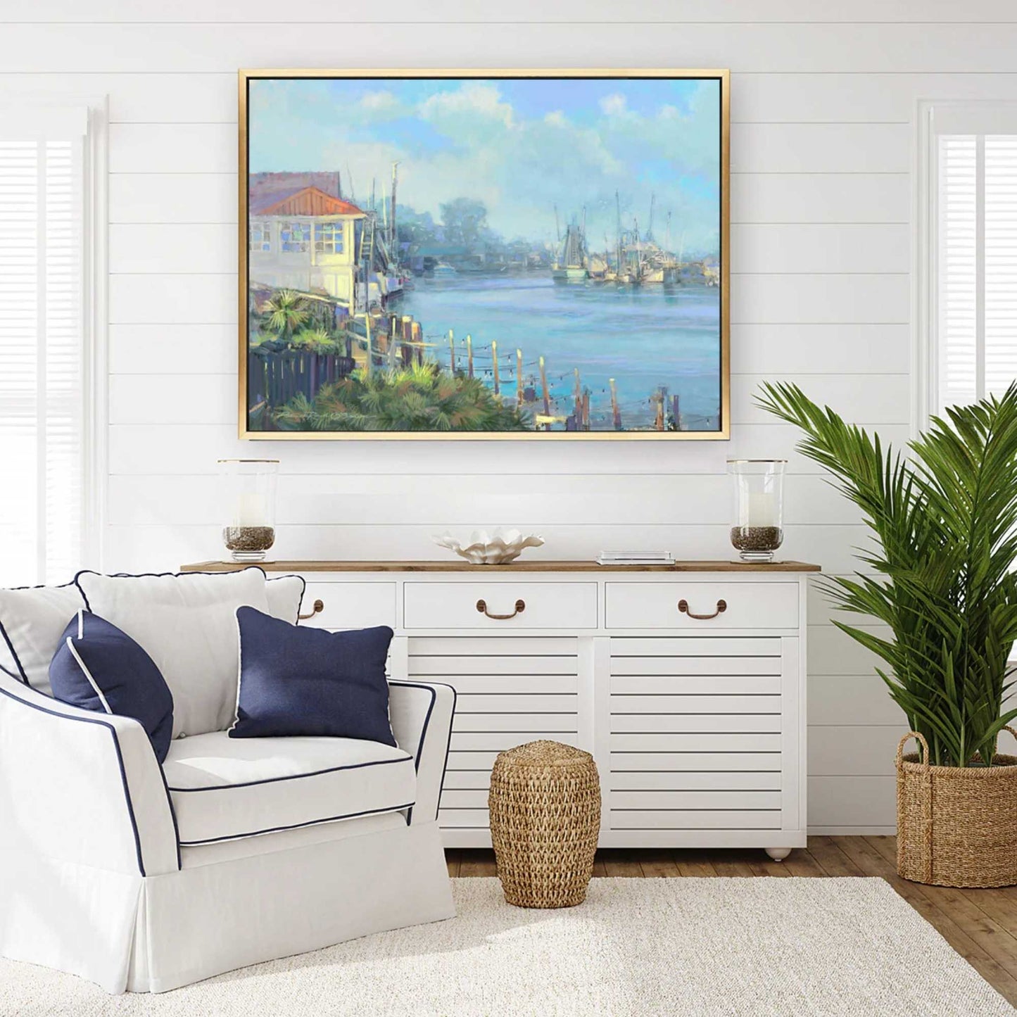 Fog Lifting over the Shrimpers, Shem Creek